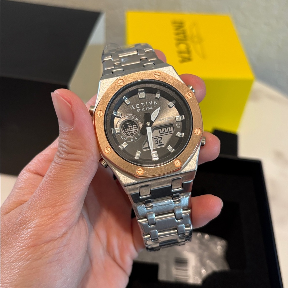 NWT Activa X Invicta Digital Unisex Watch - 45.5mm, Silver - Picture 5 of 10